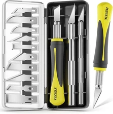 DIYSELF 16-Piece Craft Knife Set, Exacto Knife Set, 3-Piece Hobby Knife with 10-