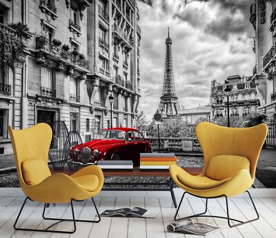 3D Red Car Transport G2478 Wallpaper Wall Murals Removable Self-adhesive Erin