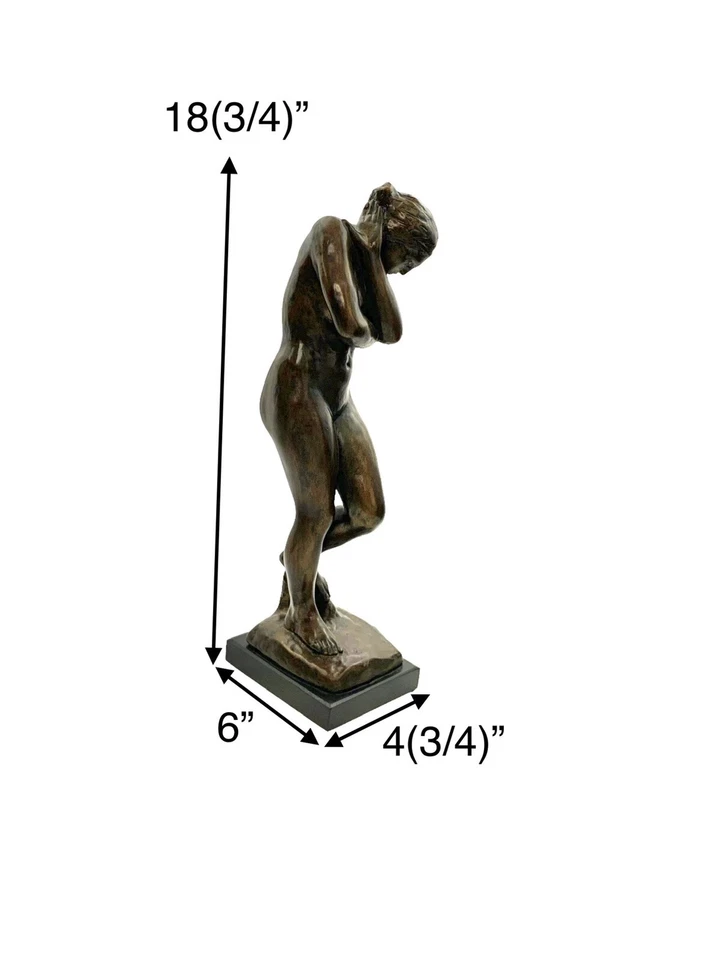 Escultura Eva Estatua Alva por S. Eylanbekov Metal Fundido Vintage Bellas Artes Decoración Foto 2 de 4