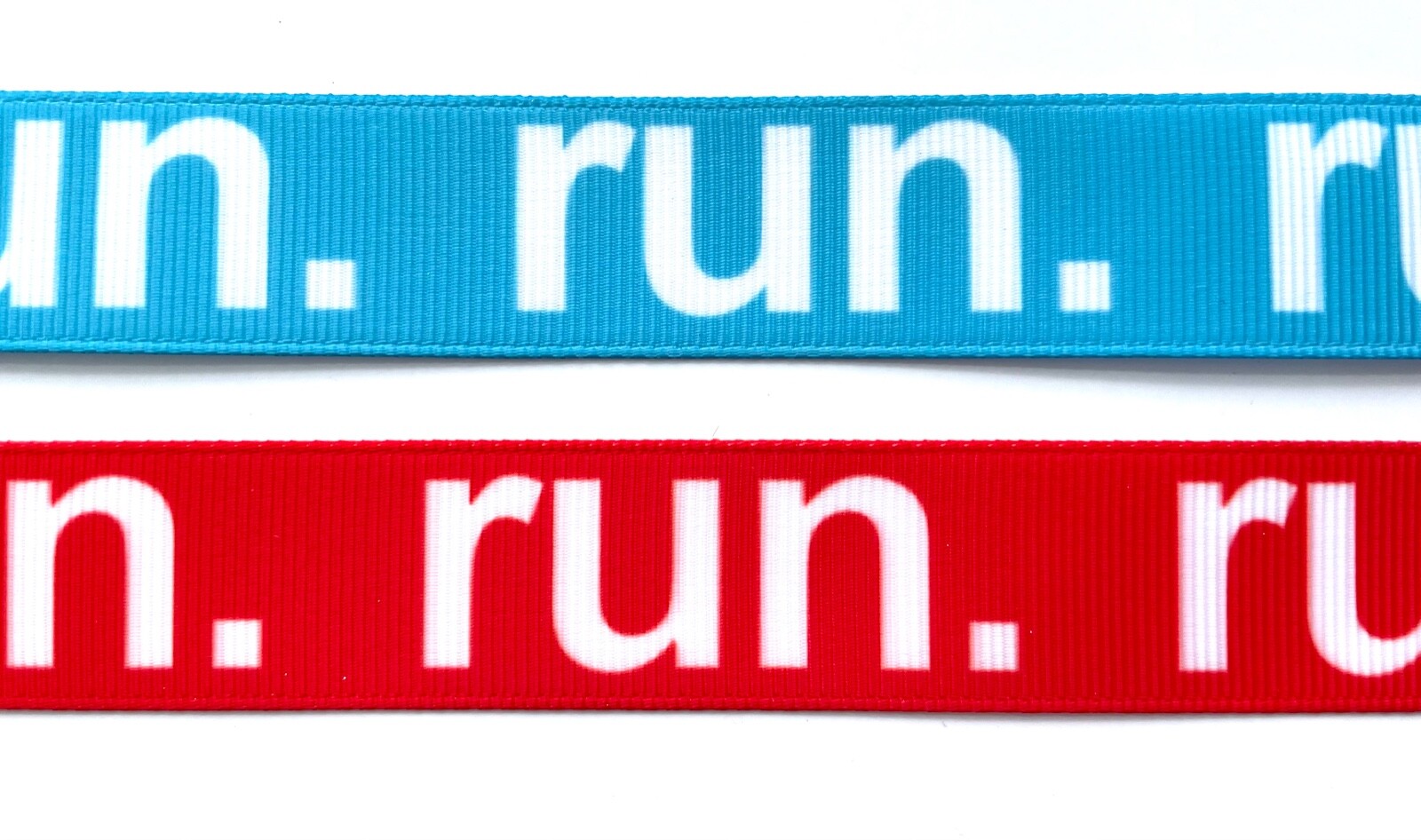 Run Go marathon red blue grosgrain ribbon 7/8
