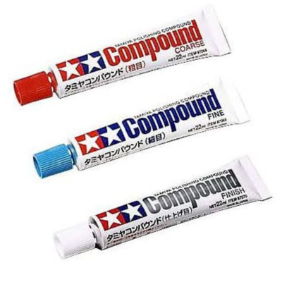 TAMIYA Polishing Compound Set #87068 Coarse #87069 Fine #87070 Finish 3PCS set