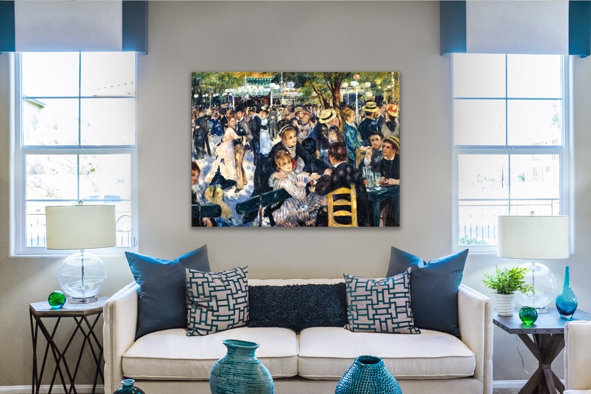 Auguste Renoir Bal du moulin de la Galette FRAMED CANVAS PAINTING