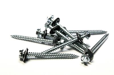 (100) 8 x 2 Hex Head Sheet Metal Screws Neoprene Washer (Roofing screws)