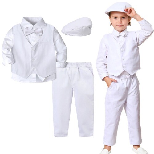 Kids Clothes Boys Wedding Suit Toddler Outfit Birthday Set Formal Party Blazer - Picture 22 of 22