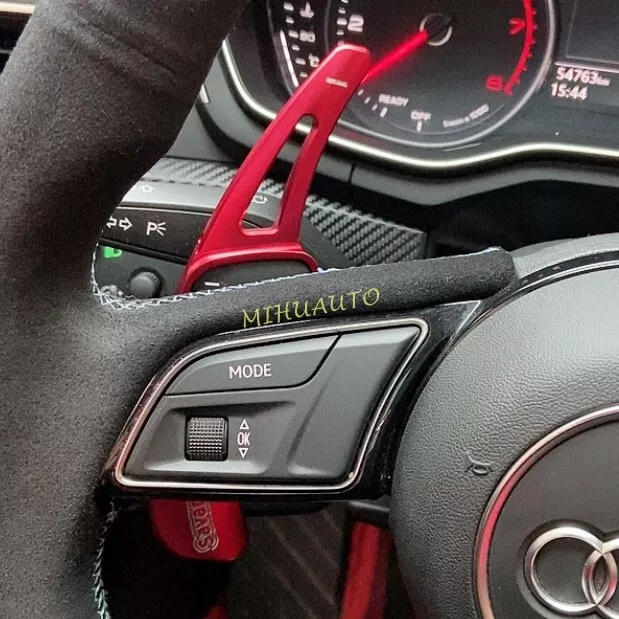 Real Glass Fiber Steering Wheel Paddle Shifter Extensions For Audi A4/S4  2017-2019, A3/S3/Q7 2017-2024, A5/S5/Q5/SQ5 2018-2024, Q3/Q8 2019-2024