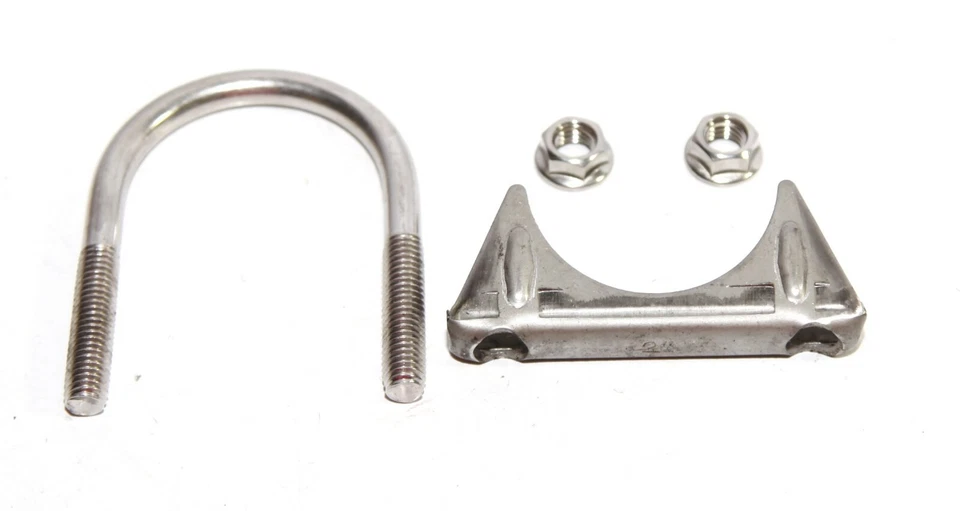 JUEGO DE 4 PIEZAS 2" ID tubo de escape tubo de escape acero inoxidable T201 U abrazadera de perno de alta resistencia Foto 4 de 4