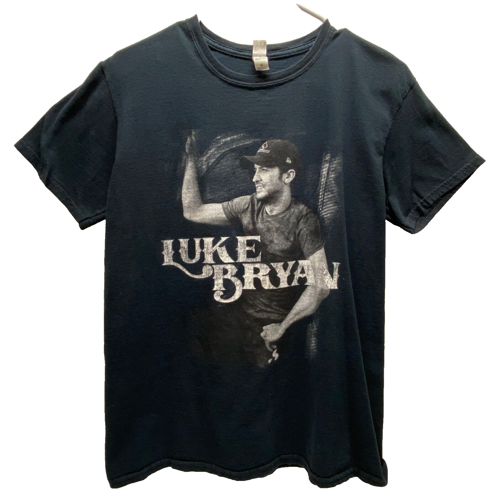 Luke Bryan On Tour Concert Shirt Adult Medium Black Gildan Soft Style Cotton Tee