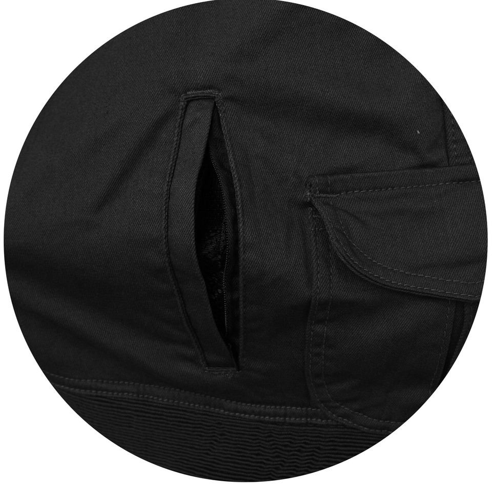 Hevò Men's Motolese Nylon and Cotton Trench Black
