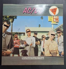 1976 AC/DC JEM RECORDS IMPORT DIRTY DEEDS DONE DIRT CHEAP ATLANTIC K50323 *EX*