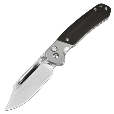J1942EBN CJRB Cutlery Pyrite Bowie Ebony Handles AR-RPM9 Sand Polish Blade Butto