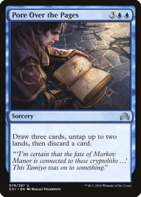 Pore Over the Pages *PLAYSET* 4x  MtG Shadows over Innistrad SP/NM
