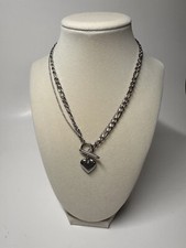 Heart Pendant Chain Necklace, Stainless Steel Jewelry