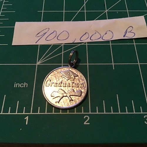 Vintage WELLS Sterling Silver Graduation Charm Pendant Student School Graduate