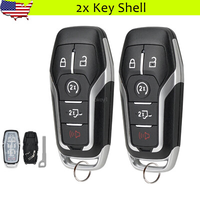 2 Replacement For 2015 2016 2017 Ford F-150 Smart Remote Key Fob Shell Case Pad