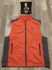 OSU Vest Size Medium Oklahoma Ping Full Zip Golf Orange Gray Windbreaker Vest