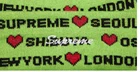 Supreme Hearts Beanie Lime FW24 Shibuya Osaka Séoul Londres Paris New York