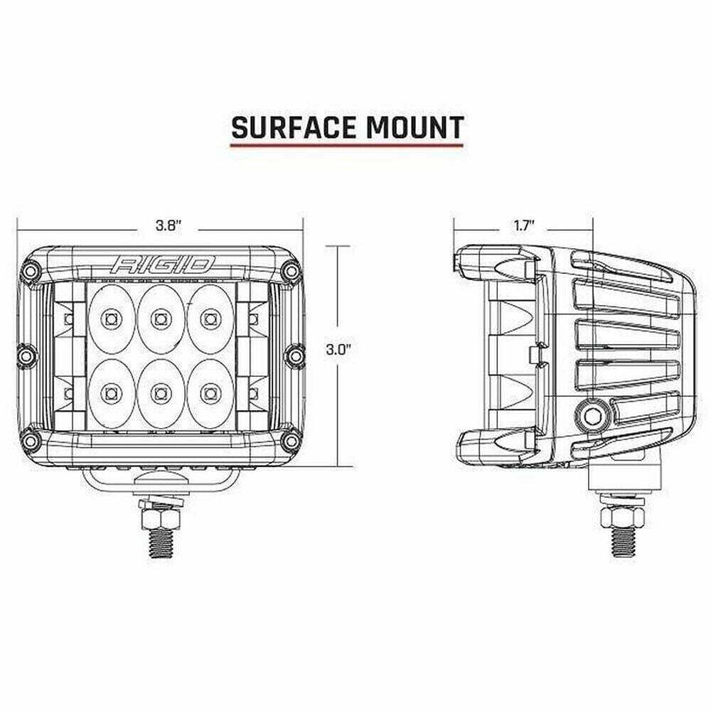 Rigid D-SS Pro Flood A-Pillar Hood Ditch LED Light Kit for 21-UP F