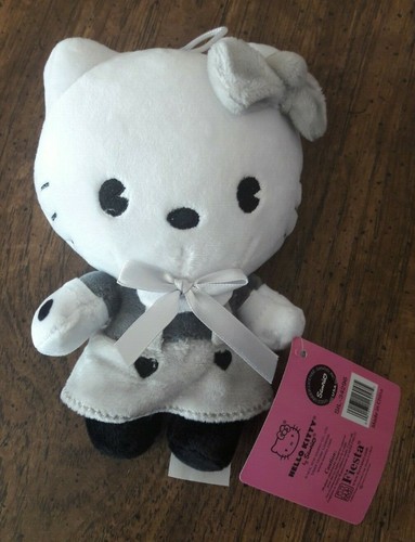 hello kitty black and white plush