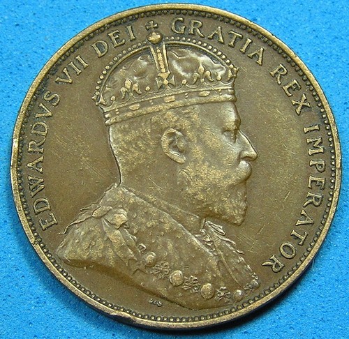 Newfoundland 1 Cent (Large Cent) Copper Coin 1907 nice grade, Combined Shipping
