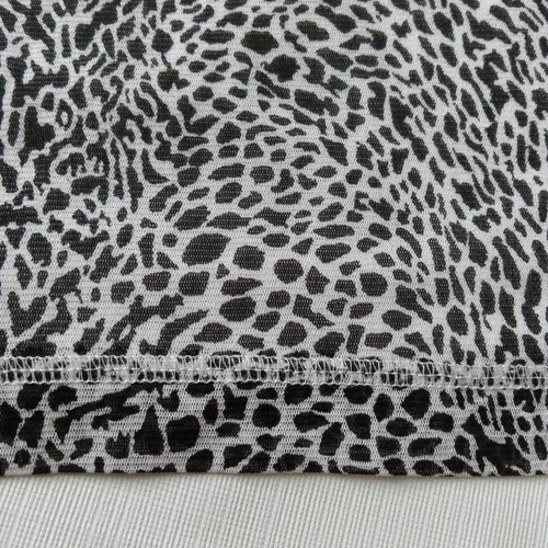 Camicetta smanicata trasparente Laura Ashley bianca e nera fantasia animalier donna grande - Foto 8 di 12