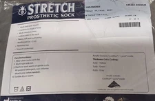 NEW KNIT-RITE STRETCH PROSTHETIC SOCK 3PLY 1HS3MDSH YELLOW COOLMAX LYCRA