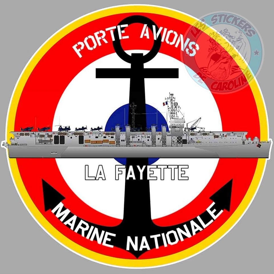 STICKER ARMEE FRANÇAISE PORTE-AVIONS LA FAYETTE MARINE AERONAVALE PE182