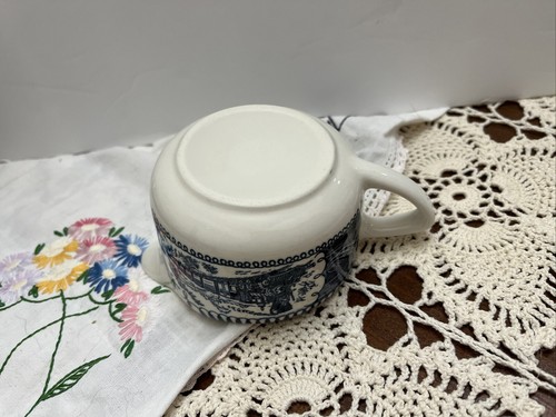 Vintage Currier Ives Royal China Blue White Creamer Express Train - Picture 3 of 3