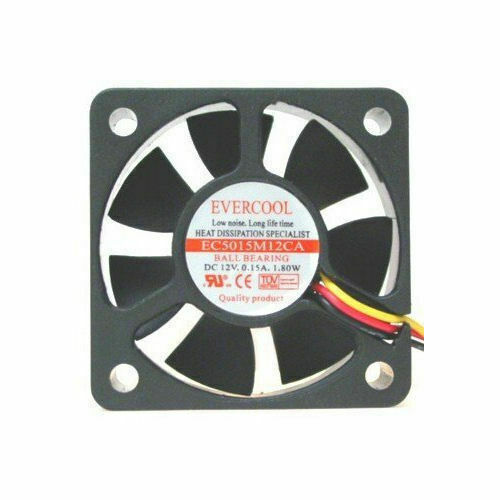 EverCool 50mm x 15mm High Speed Ball Bearing 3Pin Fan - EC5015M12CA - Picture 1 of 3