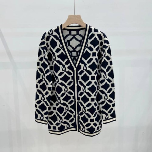Maxmara women's color matching knit cardigan jacket - Bild 3 von 7