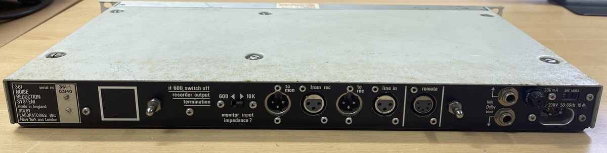 MODEL 361 A-Type DOLBY SYSTEMS Noise Reduction Dolby NR A-Type