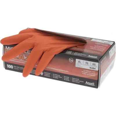 100 Pack Microflex N484 Disposable Gloves, Size X-Large, 5.1 mil, Nitrile