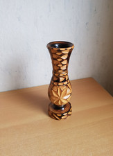 DDR - Holzvase geschnitzt