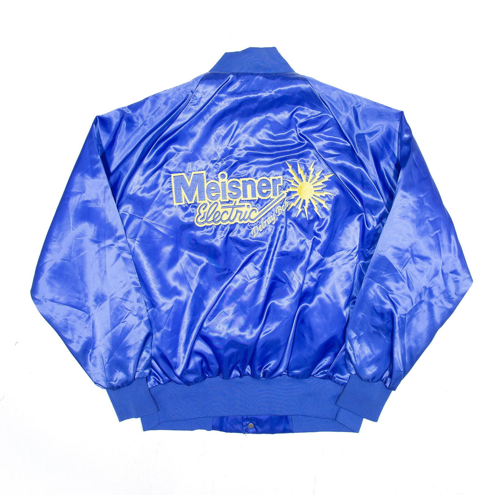 Vintage SPORTSMASTER Mens Delray Beach Blue 90s Nylon Bomber Jacket XL