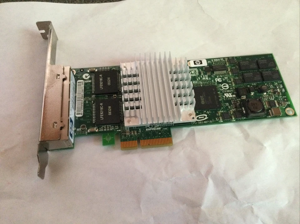 HP NC364T HSTN-BN26 Gigabit Quad Port Ethernet PCI-E Server Adapter High Profile - Image 3 of 3