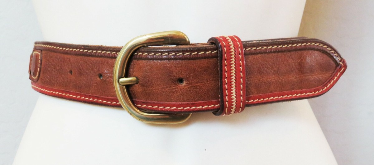 Vintage Felisi Brown Leather with Purple & Red Suede & Brass  display picture 1