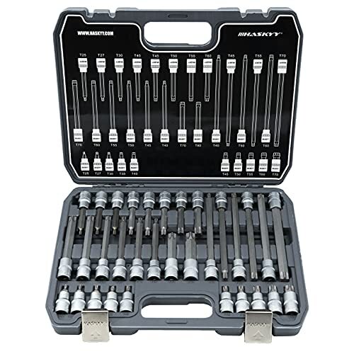32 pezzi Set Inserti Torx set T25-T80 di chiavi a bussola Torx Acciaio (A6y)