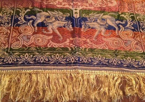 Vintage Boho Tapestry Riding Horse Tablecloth Wall Made Italy F4 - Picture 2 of 6