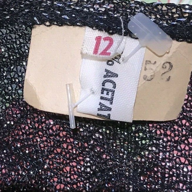 Vintage early1970's Black/Silver "Glam Rock" Top, Vintage Size 12, 34" Bust 5