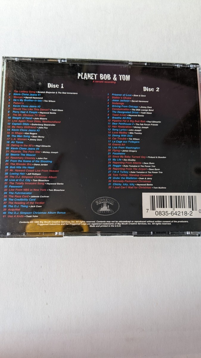 その他 Planet Bob &amp; Tom p706p5g PLANET BOB & TOM - 73 TRACKS - TWO 2 CD SET 1995 SEALED NIP