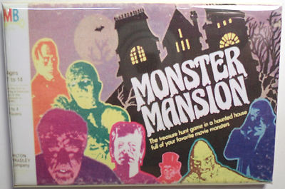 Monster Mansion Board Game Box 2''x3'' MAGNET Refrigerator Locker Retro FREE SHIP