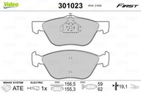 Valeo 301023 Bremsbelagsatz, Scheibenbremse FüR Alfa Romeo Fiat Lancia