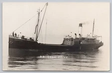Postcard S.S. Loch Etive Iron Clipper Ship Loch Line Shipping Co Real Photo RPPC