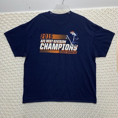 2015 Denver Broncos AFC West Division Champions T-Shirt Navy Blue