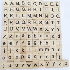 100PCS 26 English Alphabet Number Wooden Blocks Handicraft Puzzles Festival Game