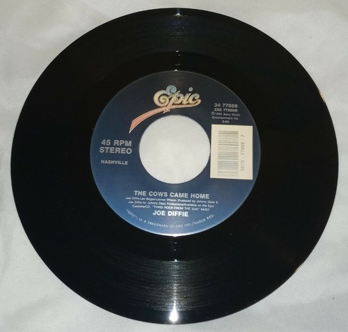 JOE DIFFIE - SO HELP ME GIRL / THE COWS CAME HOME 7" 45 RPM US 1994 New - Picture 4 of 6