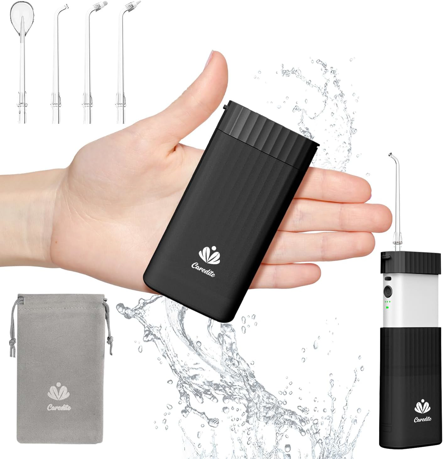 Portable Cordless Water Flosser Rechargeable IPX7 for Sensitive Teeth