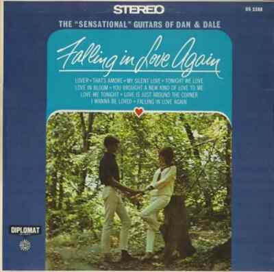 LP The Sensational Guitars Of Dan & Dale Falling In Love Again PINK LABEL