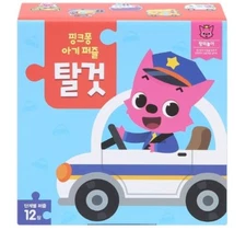 Pinkfong Jigsaw Puzzle  Korean HANGUL Version For Baby&Kids 12 Kinds of Vehicles