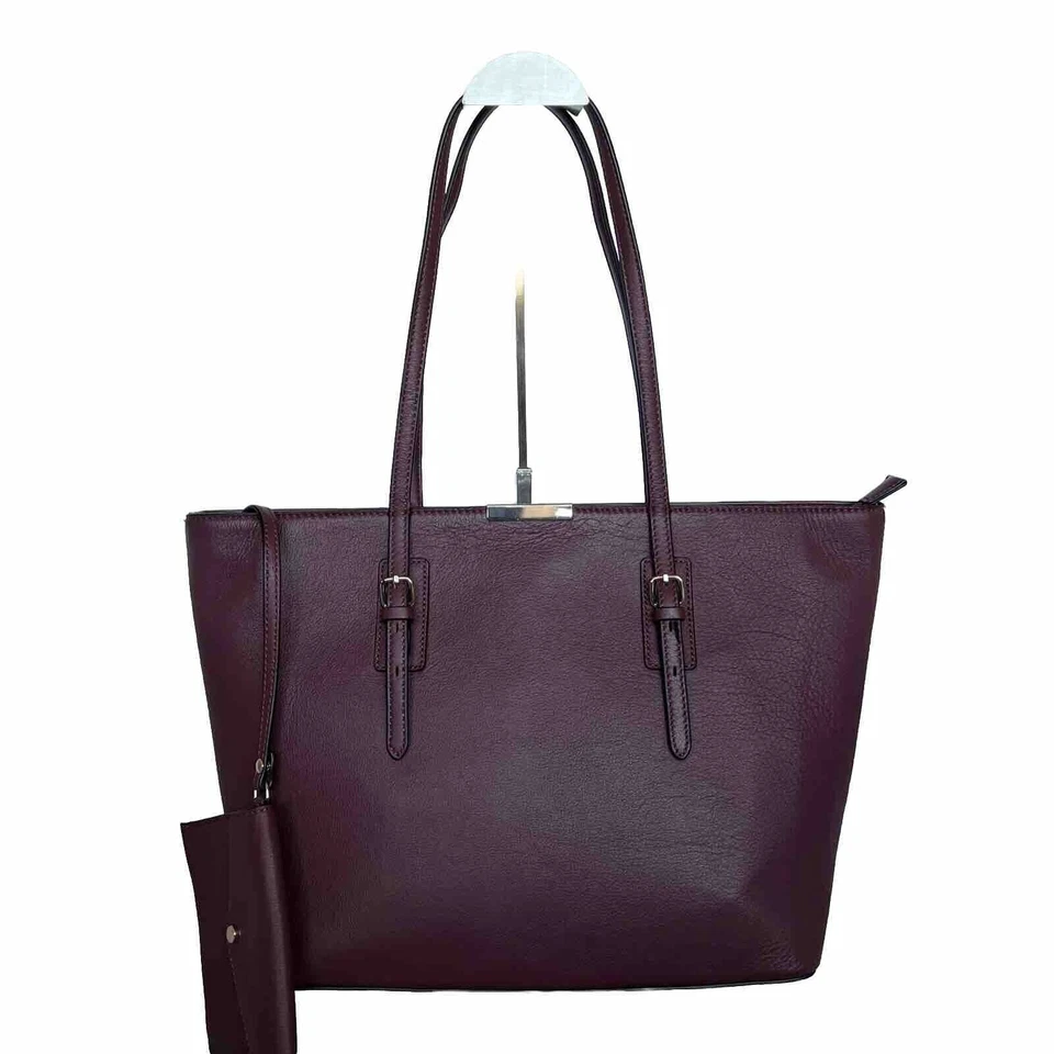 Bolsa de ombro feminina Hilary Radley couro Jane com bolsa removível marrom - Imagem 4 de 4