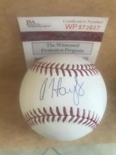 AUSTIN HAYS PHILLIES  SIGNED AUTOGRAPHED M.L. BASEBALL JSA CERTIFIED